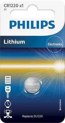 Батарейка Philips літієва CR1220 блістер, 1 шт, фото 1