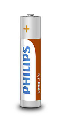 Батарейка Philips LongLife Zinc Carbon вугільно-цинкова AAA блістер, 4 шт, фото 3