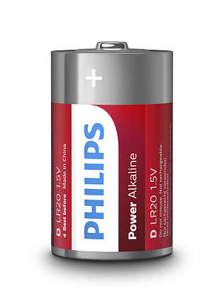 Батарейка Philips Power Alkaline лужна DLR20) блістер, 2 шт, фото 3