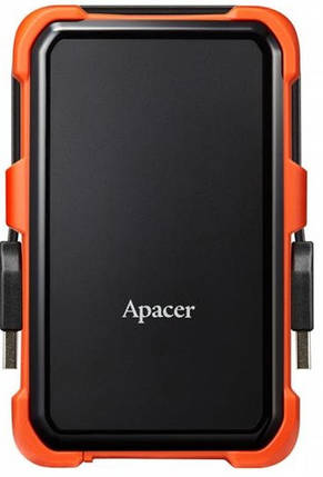 Портативний жорсткий диск Apacer AC630 — 2 ТБ, USB 3.1, захист IP55, чорний/помаранчевий, фото 1