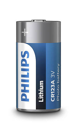Батарейка Philips літієва CR123A блістер, 1 шт, фото 3
