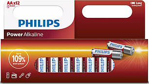 Батарейка Philips Power Alkaline AA лужна блістер, 12 шт, фото 1