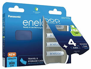 Акумулятор Panasonic Eneloop NI-MH AAA 800 мАг, 4 шт, з кейсом для зберігання, фото 3