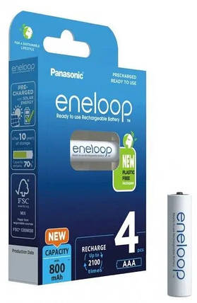 Акумулятор Panasonic Eneloop NI-MH AAA 800 мАг, 4 шт., фото 3