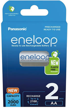 Акумулятор Panasonic Eneloop NI-MH AA 2000 мАг, 2 шт., фото 1