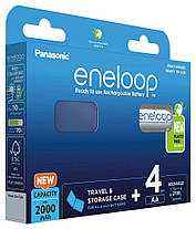 Акумулятор Panasonic Eneloop NI-MH AA 2000 мАг, 4 шт, з кейсом для зберігання, фото 4