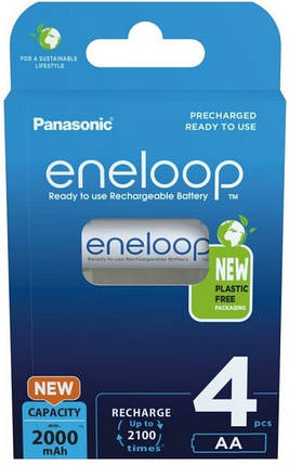 Акумулятор Panasonic Eneloop NI-MH AA 2000 мАг, 4 шт., фото 1