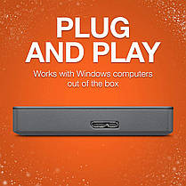 Портативний жорсткий диск Seagate 1TB USB 3.0 Basic Gray, фото 4