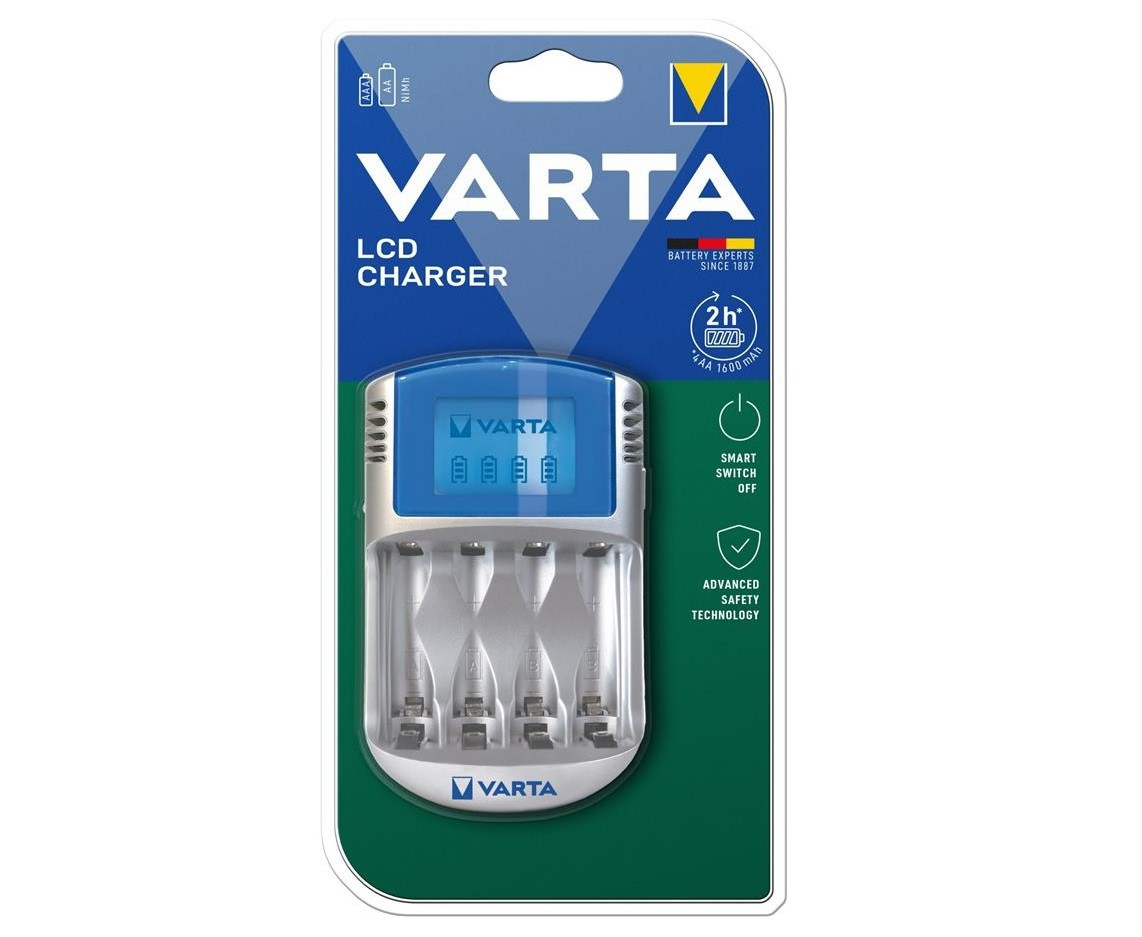 Зарядний пристрій VARTA LCD Charger, для АА/ААА акумуляторів