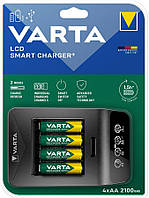 Зарядное устройство VARTA LCD Smart Plus Charger + Аккумулятор NI-MH AA 2100 мАч, 4 шт.