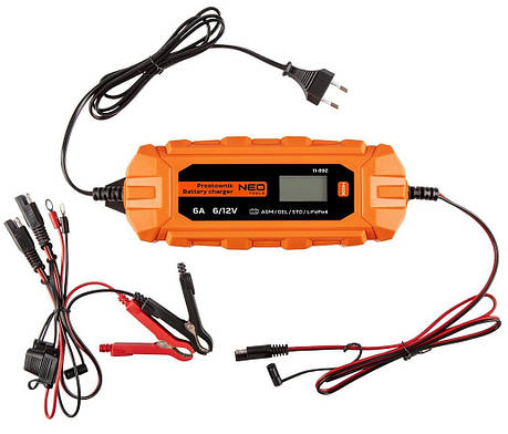 Зарядний пристрій Neo Tools, 6А/100Вт, 3-150Аг, для STD/AGM/GEL/LiFePO4 акумуляторів, фото 1