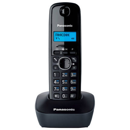 Радіотелефон DECT Panasonic KX-TG1611UAH Black Grey, фото 1
