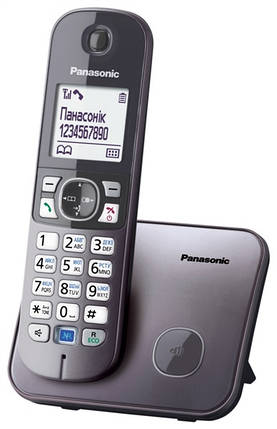 Радіотелефон DECT Panasonic KX-TG6811UAM, Metallic, фото 1
