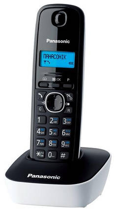 Радіотелефон DECT Panasonic KX-TG1611UAW Black White, фото 1