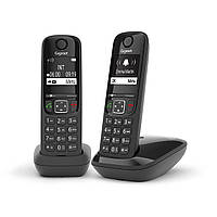 Радіотелефон DECT Gigaset AS690 DUO Black