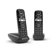 Радіотелефон DECT Gigaset AS690 DUO Black, фото 4