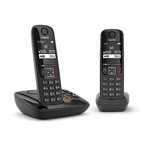 Радіотелефон DECT Gigaset AS690 AM DUO Black, фото 1