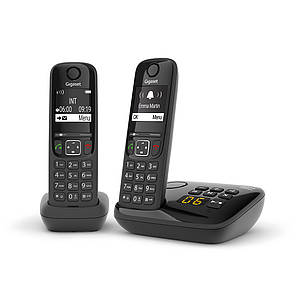 Радіотелефон DECT Gigaset AS690 AM DUO Black, фото 3