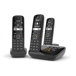 Радіотелефон DECT Gigaset AS690 AM TRIO Black, фото 3