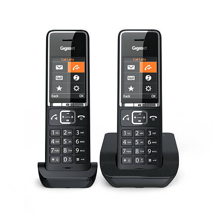 Радіотелефон DECT Gigaset Comfort 550 DUO Black Chrome, фото 1