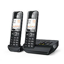 Радіотелефон DECT Gigaset Comfort 550 AM DUO Black Chrome, фото 4