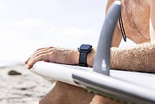 Ремінець UAG для Apple Watch 45/44/42 Torquay, Black-Turquoise, фото 4