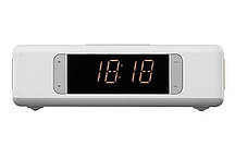 Акустична док-станція 2E SmartClock Wireless Charging, Alarm Clock, Bluetooth, FM, USB, AUX White, фото 6