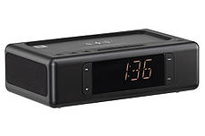 Акустична док-станція 2E SmartClock Wireless Charging, Alarm Clock, Bluetooth, FM, USB, AUX Black, фото 4