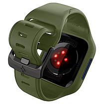 Чохол та ремінець 2в1 Spigen для Apple Watch 45mm Liquid Air Pro, Moss Green, фото 5