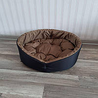 Лежак для собак и кошек 40х50см лежанка для небольших собак цвет черный с койот