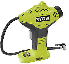 Компресор автомобільний акумуляторний Ryobi R18PI-0, 18В ONE+, 10.3бар, 16л/хвил, без АКБ та ЗПЗП)