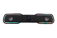 Акустическая система (саундбар) 2E PCS101 RGB, 2.0, USB, Black