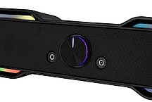 Акустична система (саундбар) 2E PCS101 RGB, 2.0, USB, Black, фото 5