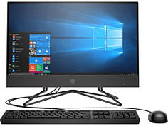 Комп'ютер персональний моноблок HP 200-G4 21.5" FHD IPS, Intel i3-10110u, 8GB, F256GB, ODD, UMA, WiFi, кл+м, DOS, чорний