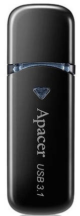 Накопичувач Apacer 64GB USB 3.1 Type-A AH355 Black, фото 1