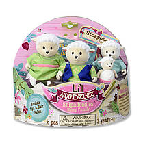 Набір фігурок Li’l Woodzeez — Сім’я Овець, 4 шт., з книжкою англійською мовою, фото 3