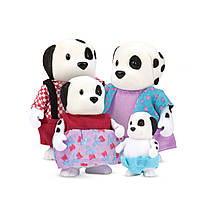 Набір фігурок Li’l Woodzeez — Сім’я Собак, 4 шт., з книжкою англійською мовою, фото 3