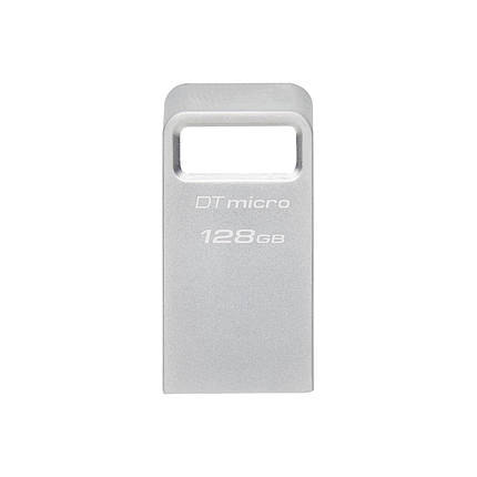 Накопичувач Kingston 128GB USB 3.2 Type-A Gen1 DT Micro R200MB/s Metal, фото 1