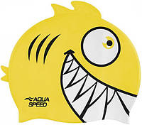 Шапочка для плавания Aqua Speed ZOO Pirana Пиранья детская Желтый OSFM (246-18)