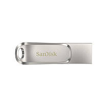 Накопичувач SanDisk 64GB USB 3.1 Type-A + Type-C Dual Drive Luxe, фото 3
