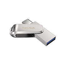 Накопичувач SanDisk 128GB USB 3.1 Type-A + Type-C Dual Drive Luxe, фото 3