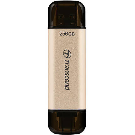 Накопичувач Transcend 256GB USB 3.2 Type-A + Type-C JetFlash 930 Black R420/W400MB/s, фото 1