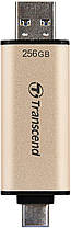 Накопичувач Transcend 256GB USB 3.2 Type-A + Type-C JetFlash 930 Black R420/W400MB/s, фото 3