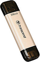 Накопичувач Transcend 256GB USB 3.2 Type-A + Type-C JetFlash 930 Black R420/W400MB/s, фото 4