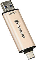 Накопичувач Transcend 256GB USB 3.2 Type-A + Type-C JetFlash 930 Black R420/W400MB/s, фото 5