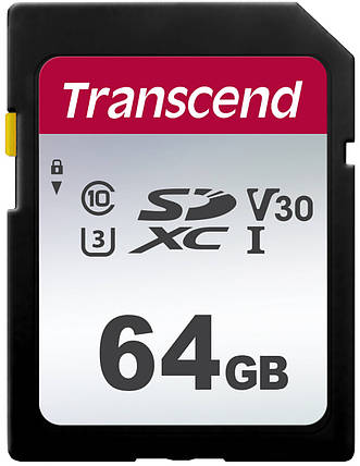 Карта пам'яті Transcend SD 64GB C10 UHS-I R100/W20MB/s, фото 1