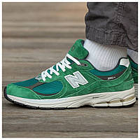 Мужские кроссовки New Balance 2002R Green Beige, зелёные нью беланс 2002, NB 2002R ню беленс нб