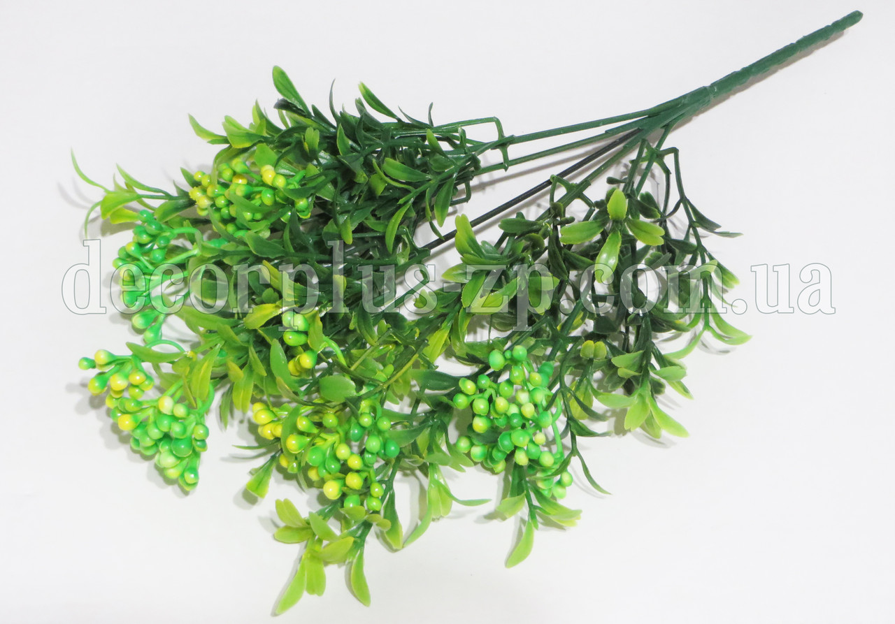 Букет калинки з дрібною зеленню. Жовто-зелений, фото 1