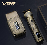 Машинка для стрижки VGR-649 Профессиональный триммер для волос,бороды,усов.Набор для стрижки 3в1 Беспроводная