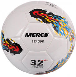 М'яч футбольний Merco League soccer ball Білий Size 5 (ID36940)